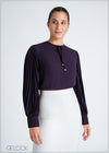 Top With Pleated Sleeves - 080724