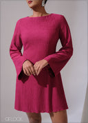 Long Sleeve Mini Dress - 300525