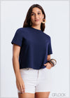 T -Shirt With Open Back Split - 260824