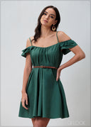 Lace Detail Mini Dress - 070425