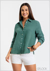 Long Sleeve Regular Collar Shirt - 121124