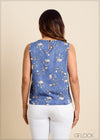 Printed Sleeveless Top - 150523