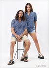 Short Sleeve Printed Viscose Shirt - 280423
