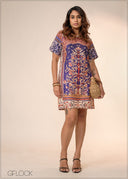 Printed Shift Dress - 040426