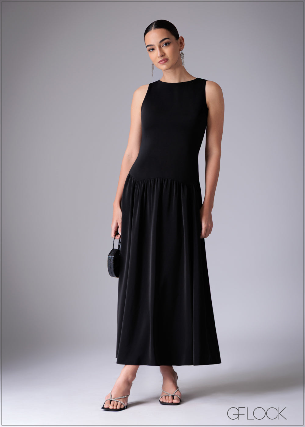 Sleeveless Low Waist Maxi Dress - 110725