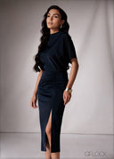 Side Ruched Detail Maxi Dress - 151026