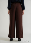 Straight Leg Pintuck Pant - 070926