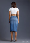 Light Wash Denim Skirt - 270124