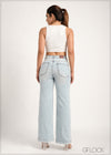 Wide Leg Moon Wash Jean - 230823