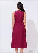 Waist Gathered Detailed Dress - 300425