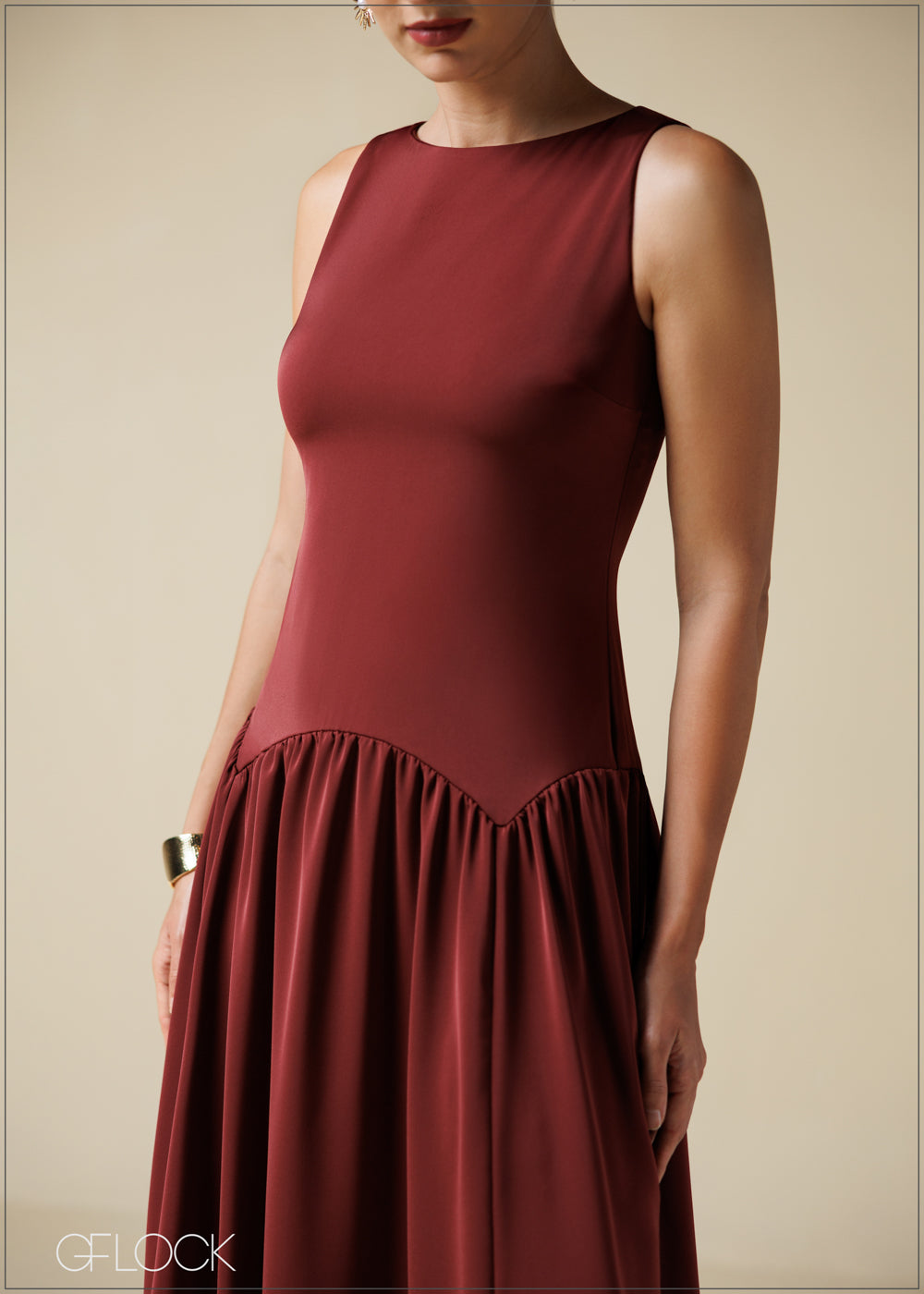 Sleeveless Low Waist Maxi Dress - 110725