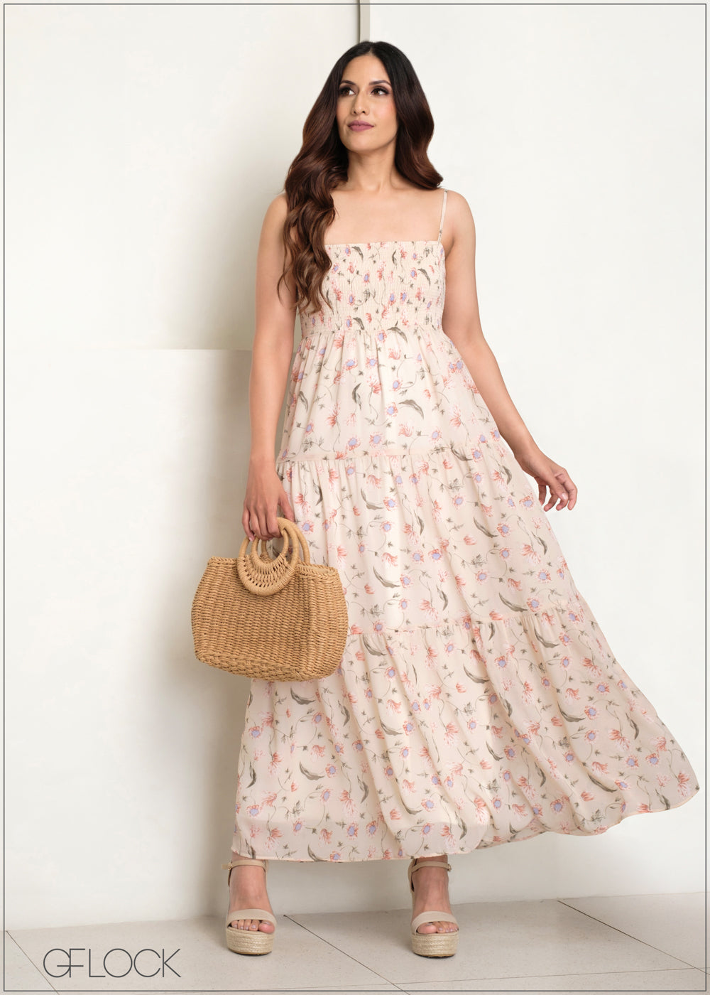 Tiered Mini Floral Maxi - 140625