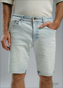 Light Wash Denim Short - 121125