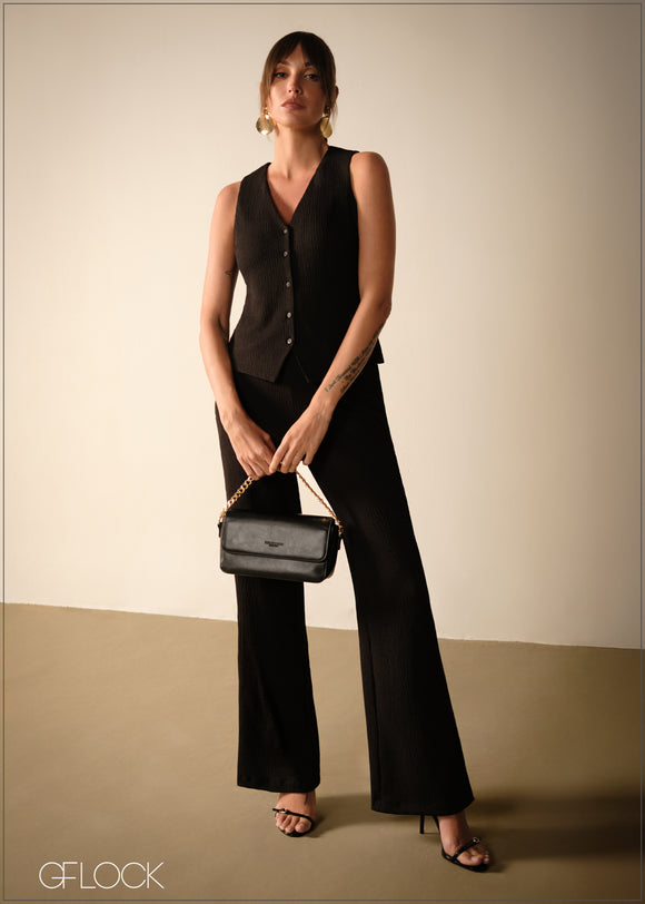 Sleeveless Button Down Top - 271125