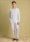 Relax Fit Stripe Linen Shirt - 030724 - 02