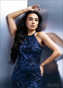 High Neck Sleeveless Midi Dress - 221225