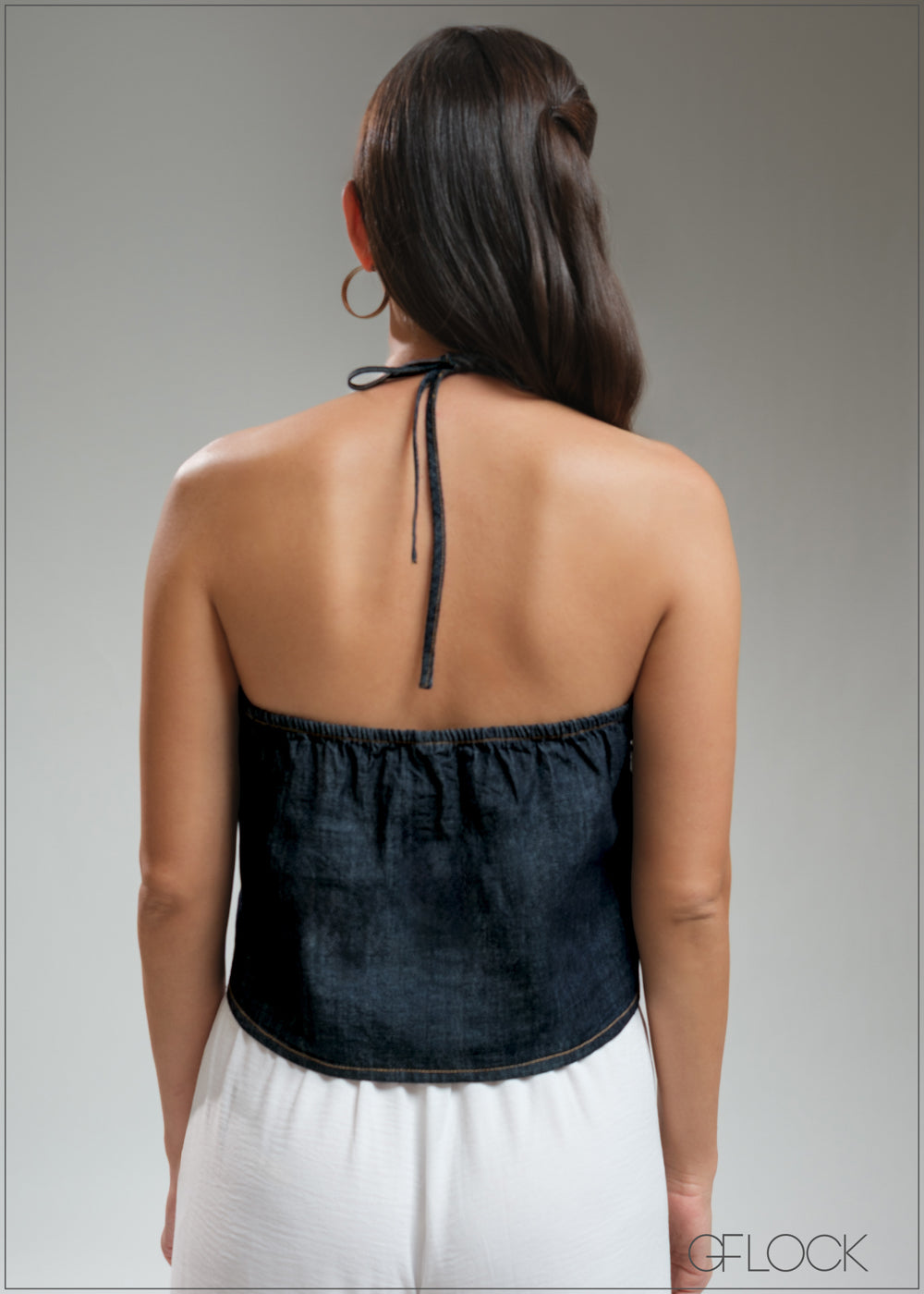 Denim Halter Top - 210925
