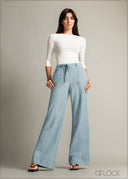 Wide Leg Chambray - Long Length - 150726