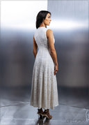 High Neck Sleeveless Maxi Dress - 221225