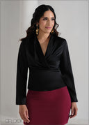 Front Wrap Detailed Top - 090625