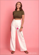 Pleat Detail Wide Leg Pant - 050224