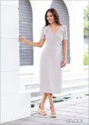V-Neck Dress - 231023