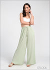 Elasticated Waist Wide Leg Pant - 240325