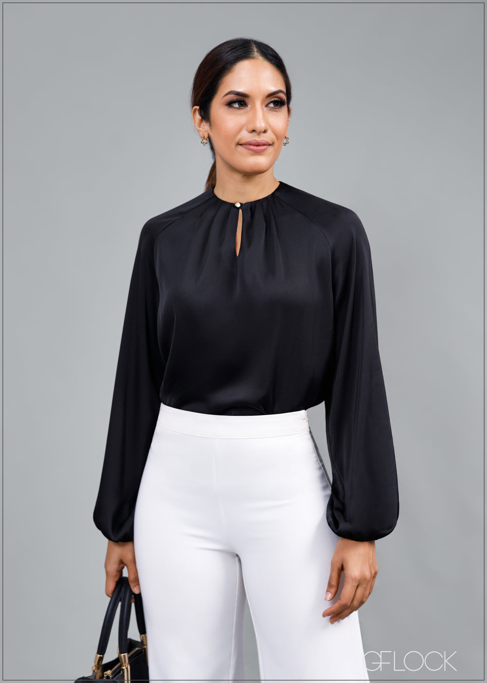 Blouse With Keyhole Detail - 260224