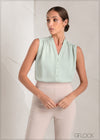 Top With Notch Neck Detail - 061223