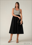 Stripped Cotton Dress - 090326