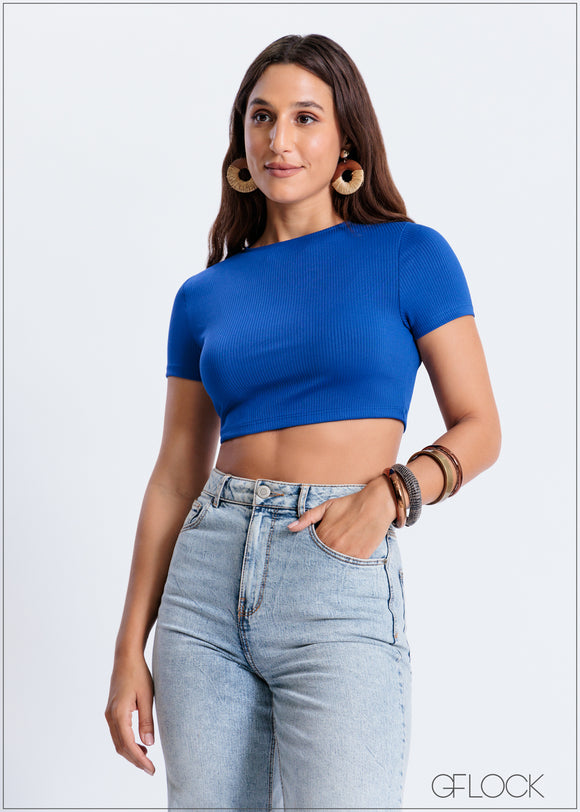 Ribbed Crop Tee - 260824