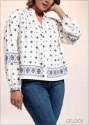 Border Printed Top - 040825