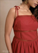 Lace Insert Dress - 290726