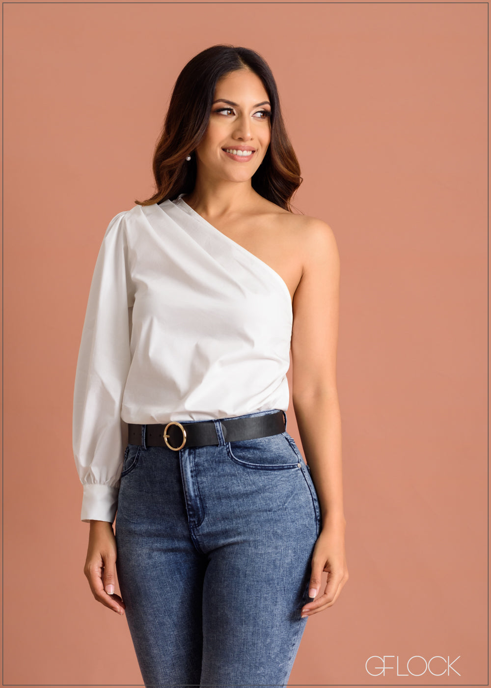 One Shoulder Puff Sleeve Top - 220523 - GFLOCK.LK