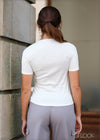 Short Sleeve Ribbed T-Shirt - 010124