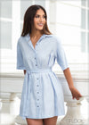 Linen Shirt Dress - 040823