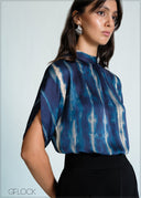 High Neck Printed Top - 170726