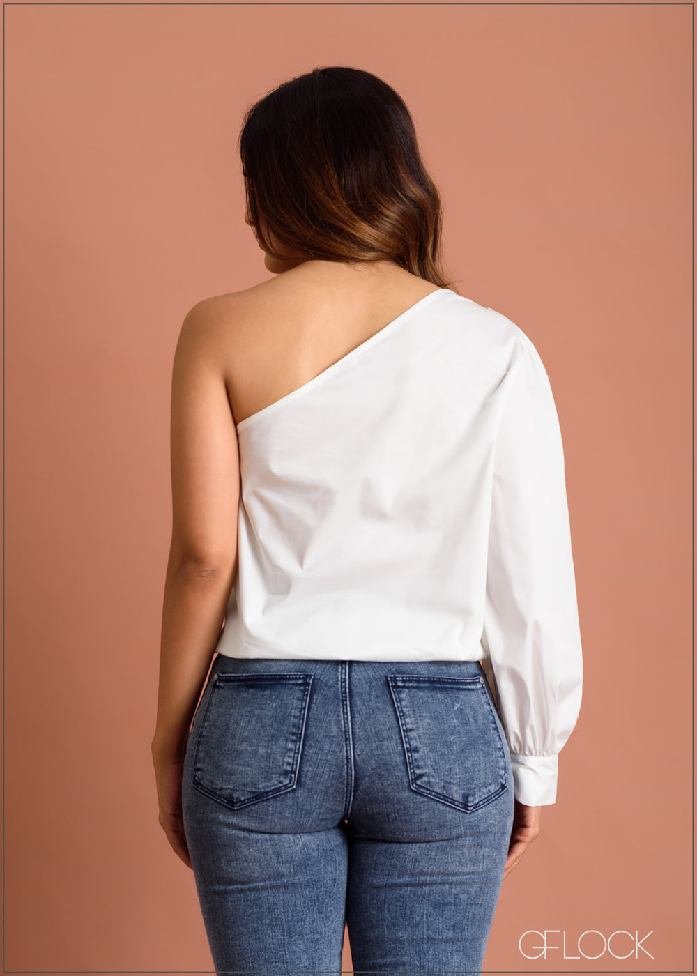 One Shoulder Puff Sleeve Top - 220523