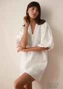 Puff Sleeve Mini Dress - 030426