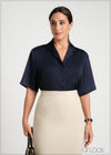 Lapel Collar Top - 300924