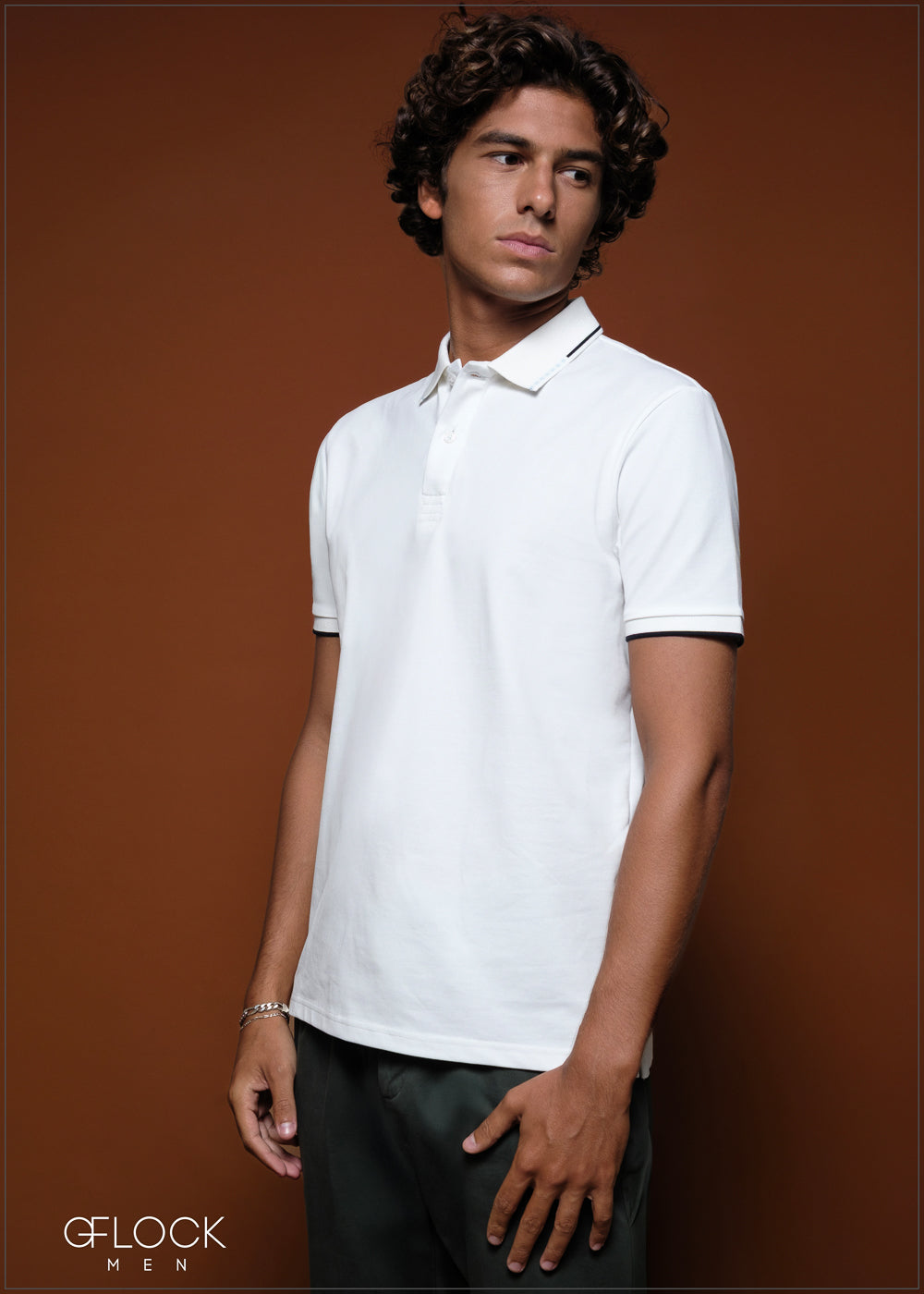 Dot Collar Polo T-Shirt - 080425