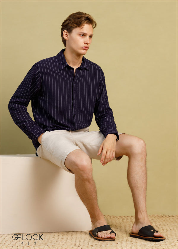 Relax Fit Stripe Linen Shirt - 030724 - 01 - GFLOCK.LK