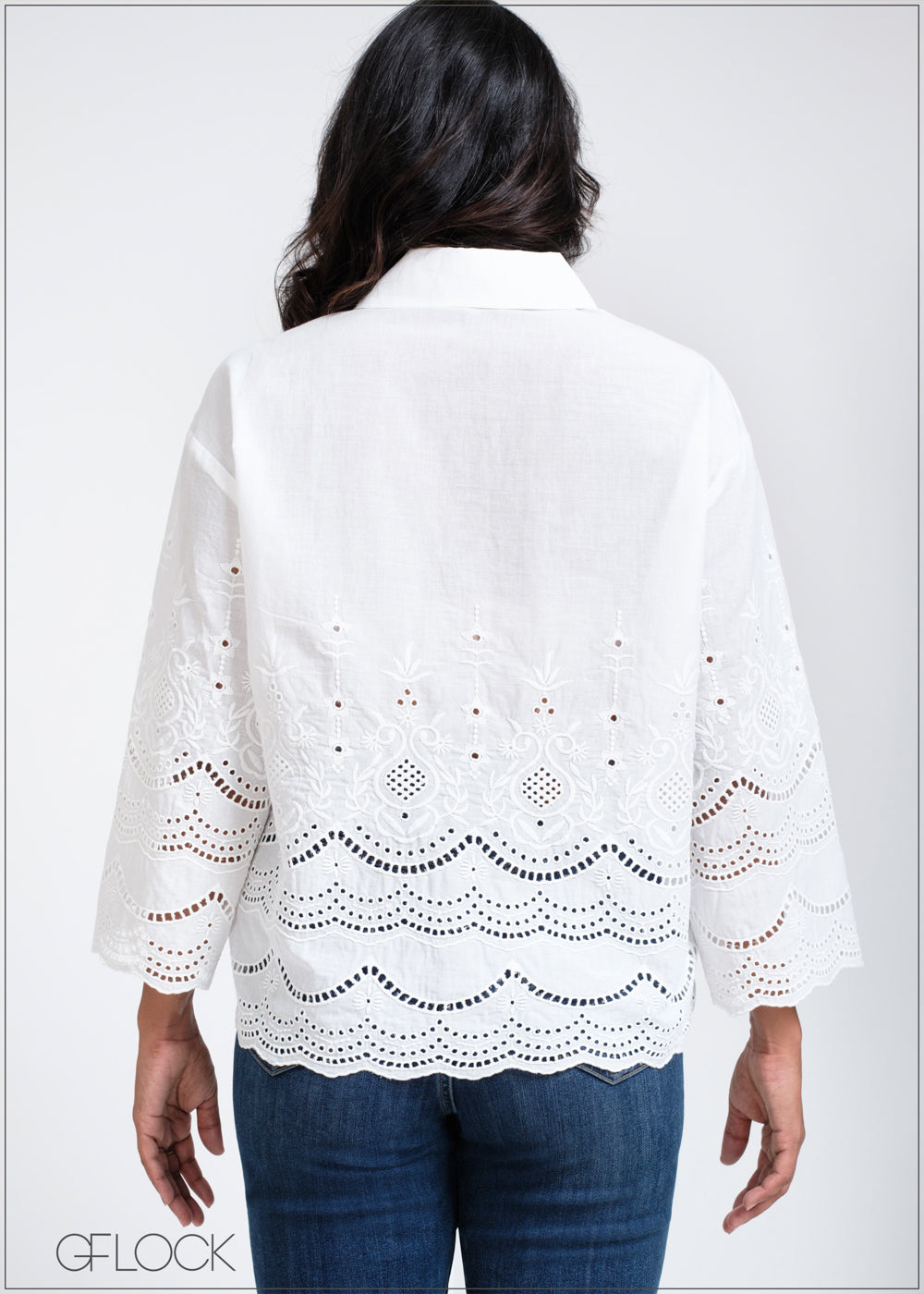 Loose Fitting Embroidered Shirt - 260525