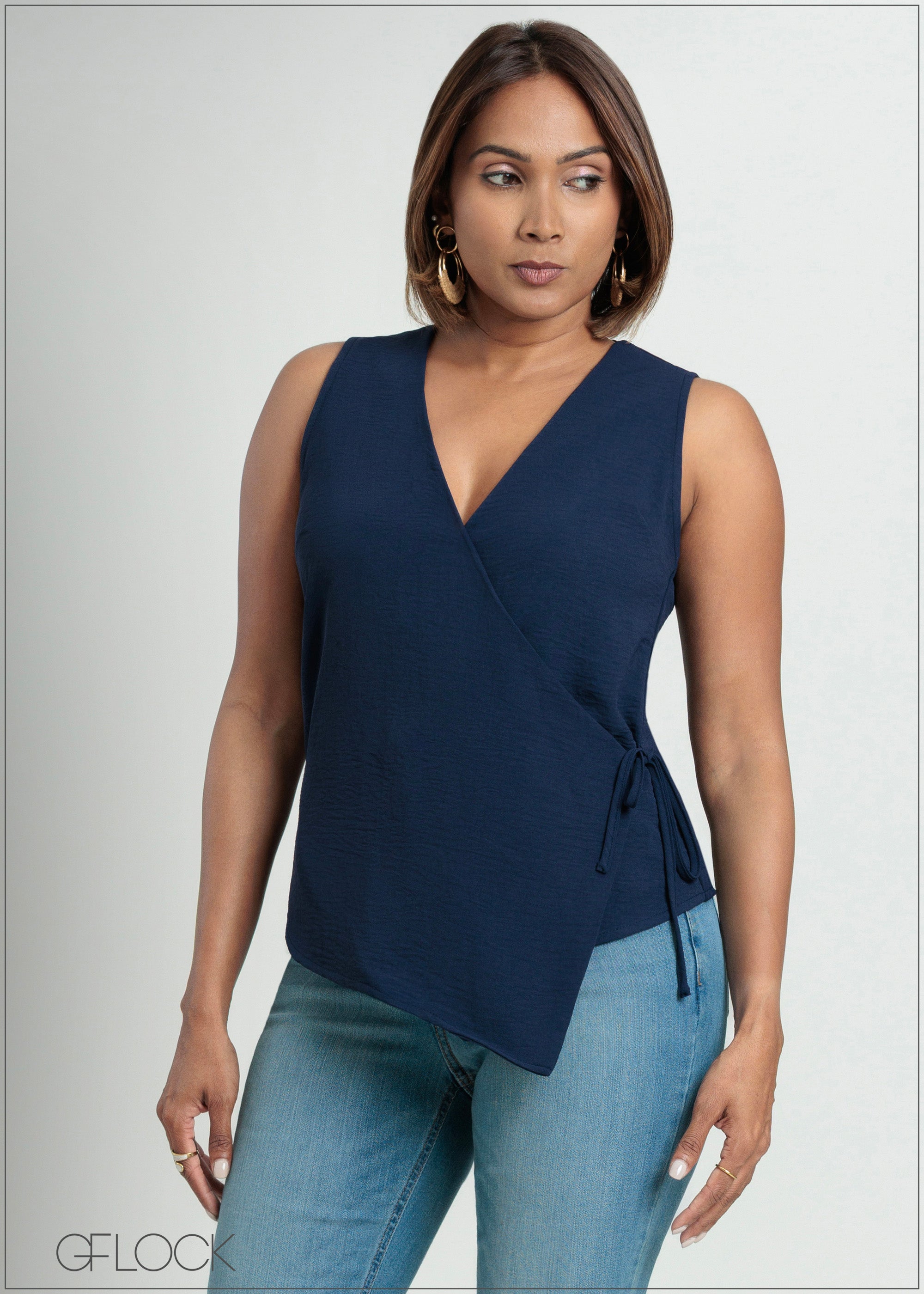 Sleeveless Wrap Top - 090725