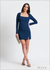 Long Sleeve Mini Dress - 030325