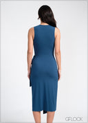 Sleeveless Wrap Dress - 310325