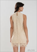 Lace Detailed Mini Dress - 221225