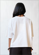 Bow Printed Graphic Tee - 200226