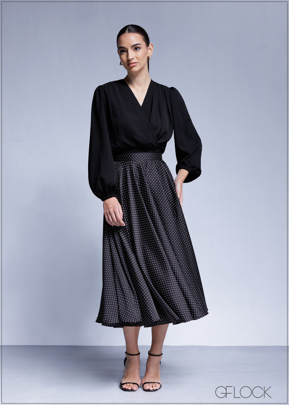 Front Pleat Overlap Top - 100425