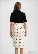 Collared Two-Toned Mini Dress - 051026